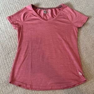 RBX Women's Heathered Rose Pink V-Neck Short Sleeve Tee